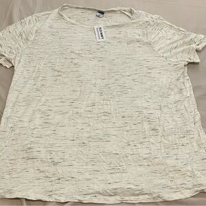Old Navy Women's Light Cream Short Sleeve Tee